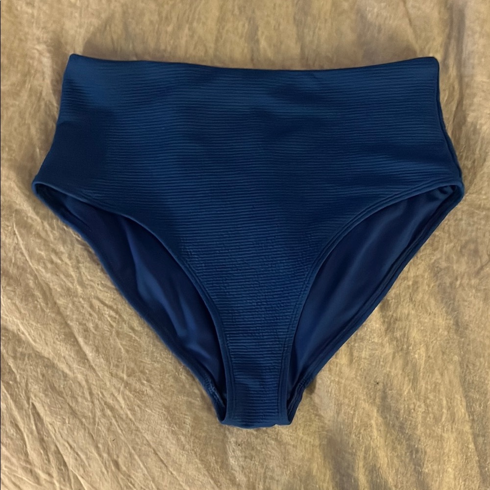 High-Waisted Blue Swim Bottom